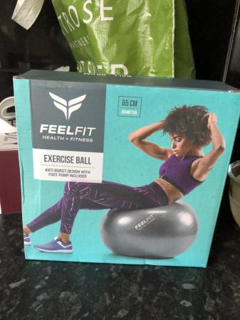 Image 1 of Feel fit exercise ball comes with pump an box