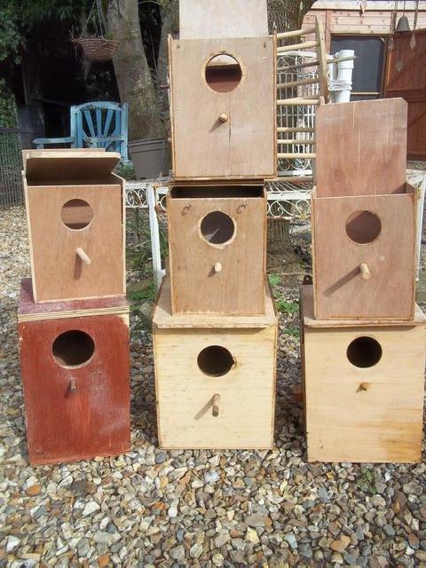 Preview of the first image of USED AVIARY NEST BOXES, ROTATING BIRD SWINGS AND HEATERS.