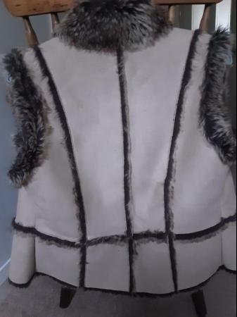 Image 3 of Fur lined suede jacket size 10
