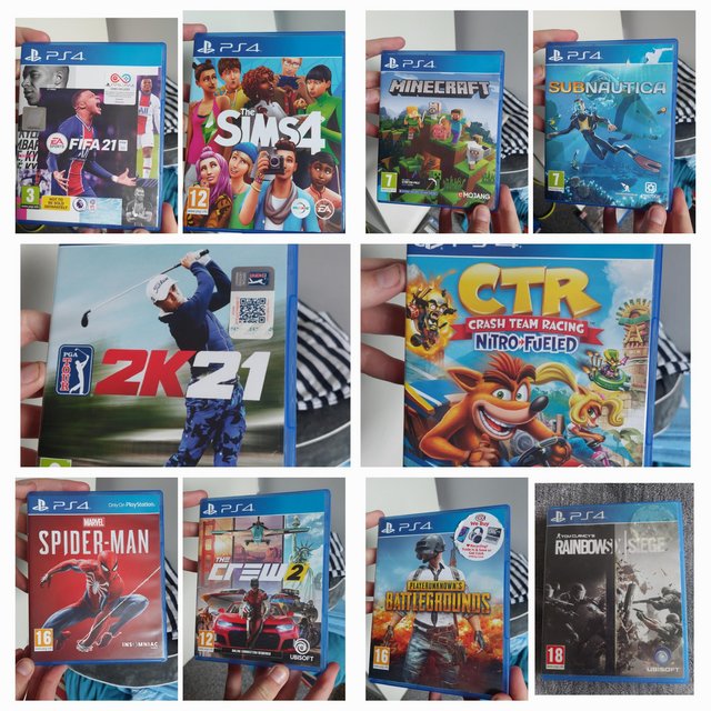 Preview of the first image of 10 PS4 games individually priced.