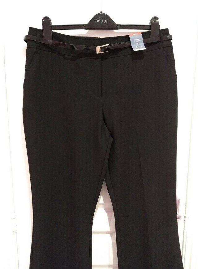 Preview of the first image of BNWT Women's Peacocks Bootcut Smart Trousers Black.