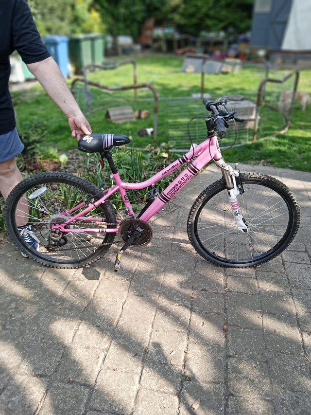 Preview of the first image of Pink bike kids mountain bike £50.