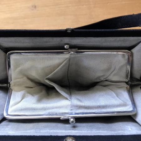 Image 3 of Vintage 1940s? handbag + purse & Blaser mirror. TLC needed