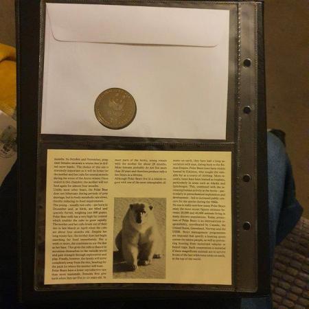 Image 3 of WWF 30th Anniversary Medal/FDC Coin/Stamp Set Polar Bear