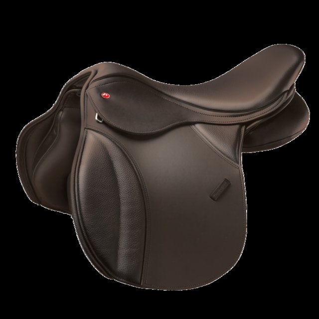 Preview of the first image of Thorowgood T8 cob brown 17.5 saddle.