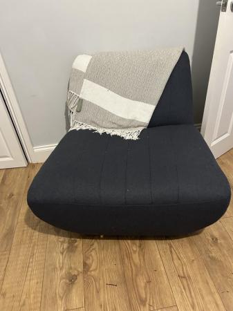 Image 1 of Navy Blue Arm Chair- DFS