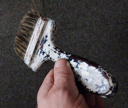 Image 1 of Old Vintage Real Bristle Paint Brush