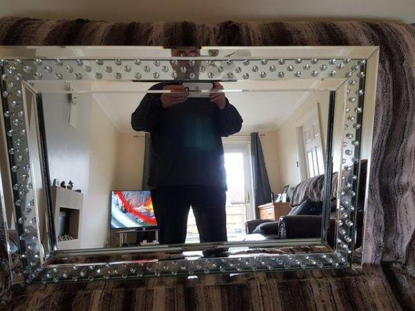 Image 1 of Wall Mirror ,Silver,very good condition.