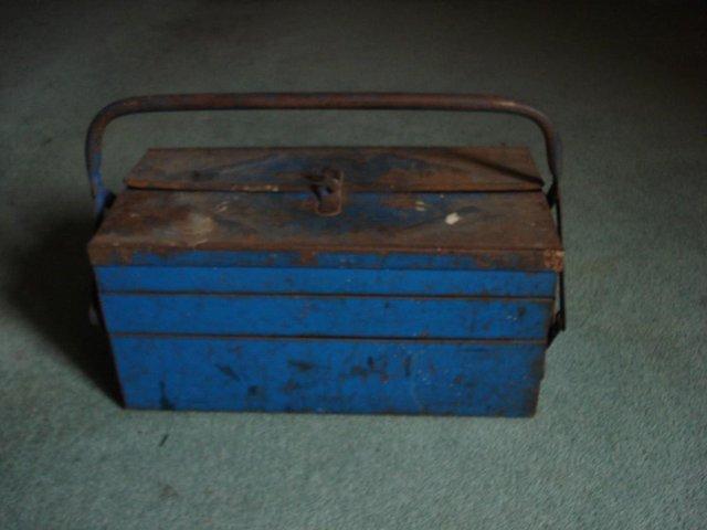 Preview of the first image of Vintage Bluemetal Tool box with.