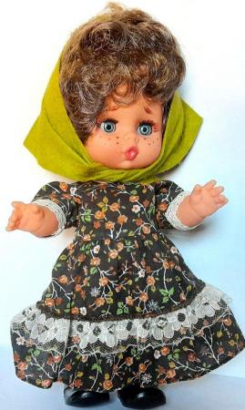 Image 3 of 1990's SOFT PLASTIC DOLL - COTTON OUTFIT 23 cm tall