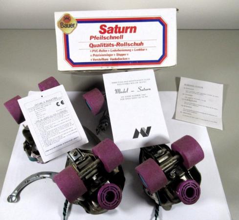 Image 1 of Bauer -Saturn Adjustable Roller Skates 1067 – Vintage