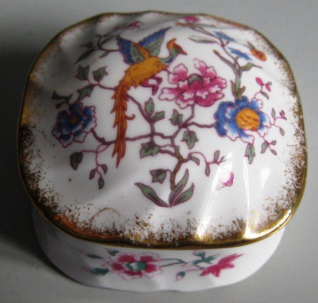 Preview of the first image of Small rectangular trinket pot by Royal Worcester Spode..