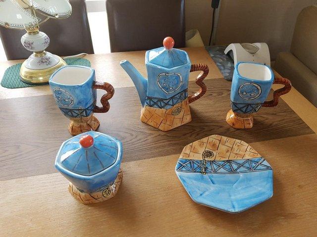 Preview of the first image of Vintage Tea Set Nautical Seaside Gloriously Retro.