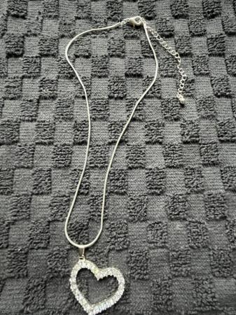 Image 3 of Heart Necklace Sterling Silver
