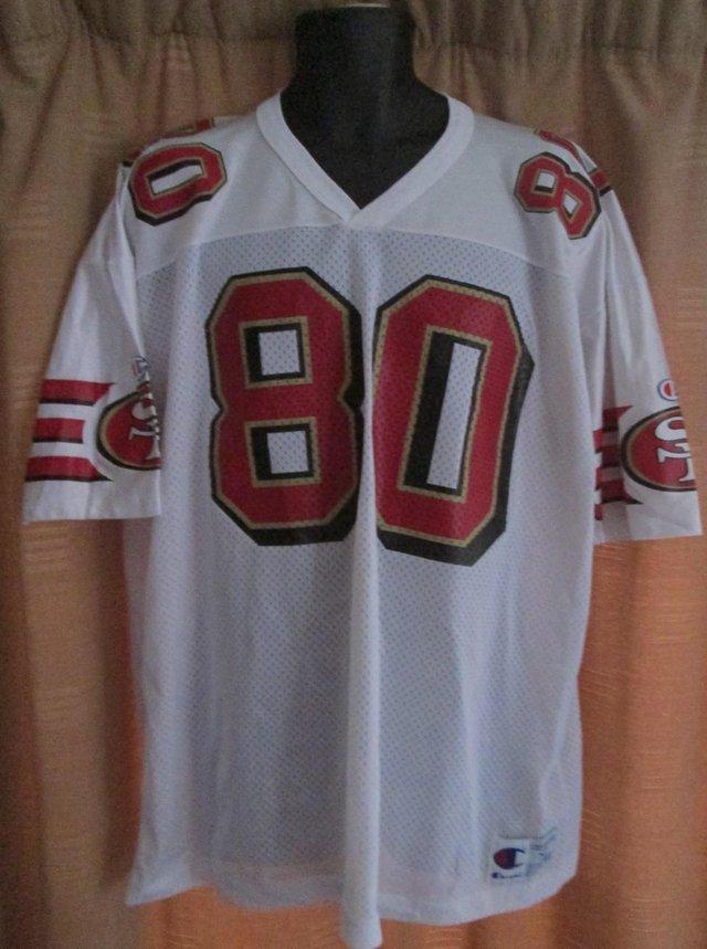 Preview of the first image of Vintage San Francisco 49ers Jersey Jerry Rice Size 52.