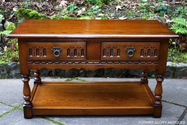 Image 82 of OLD CHARM LIGHT OAK TWO DRAWER COFFEE TABLE TV MEDIA STAND