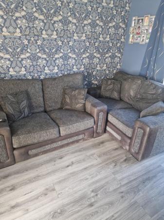 Image 1 of Grey Sofas with reversible cushions