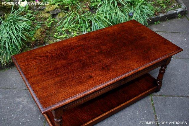 Image 13 of A TITCHMARSH AND GOODWIN STYLE OAK TWO DRAWER COFFEE TABLE