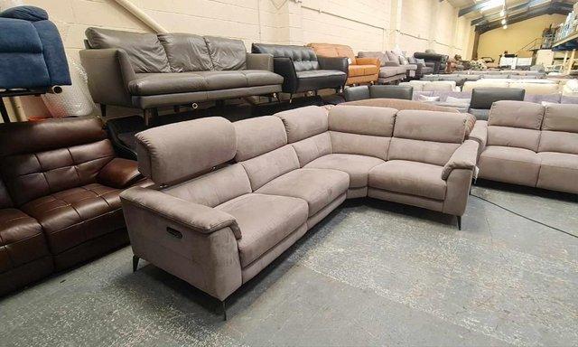 Image 13 of Illinois toronto charcoal fabric recliner corner sofa