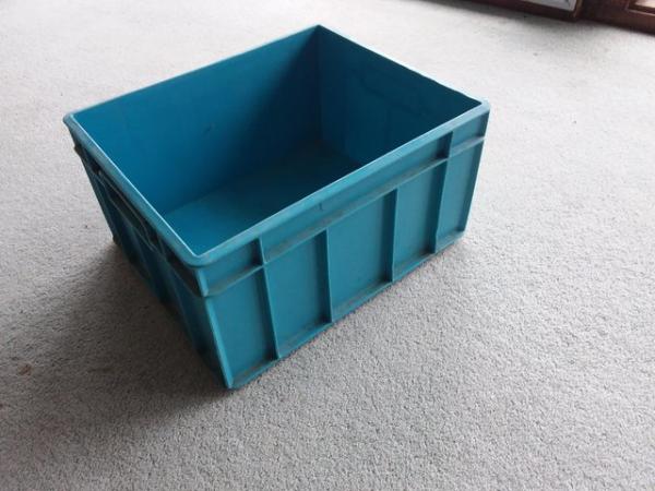 Image 2 of 16 Hard plastic stackable storage boxes