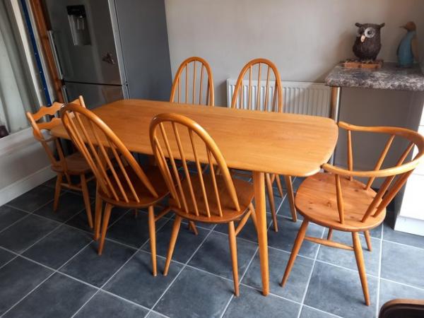 Image 3 of Refurbished Ercol Plank Dining Table