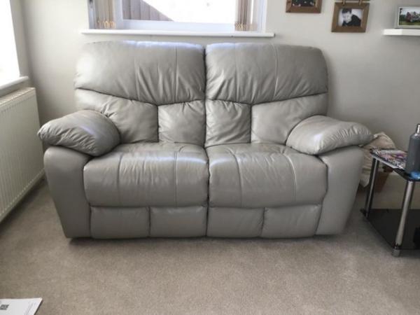 Image 1 of 2 seat Leather recliner sofa