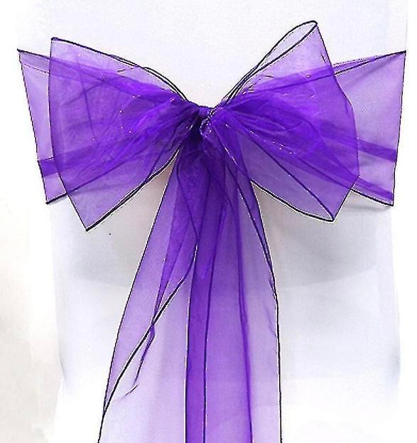 Preview of the first image of Wedding chair decorations in purple.