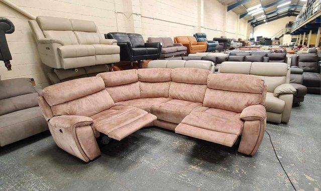 Image 8 of Radley Decent mink fabric electric recliner corner sofa