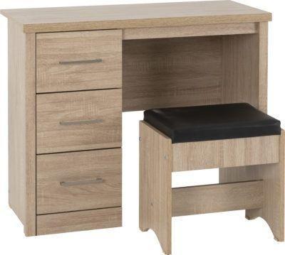 Preview of the first image of Lisbon 2 piece dressing table set in light oak veneer.