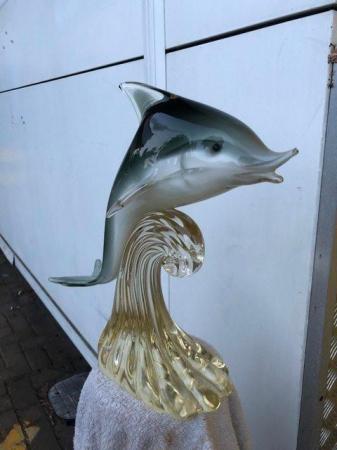 Image 3 of Hand made large glass dolphin