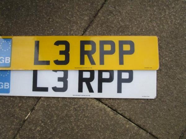 Image 3 of Private Number Plate For Sale - L3 RPP - Ready To Fit - On R