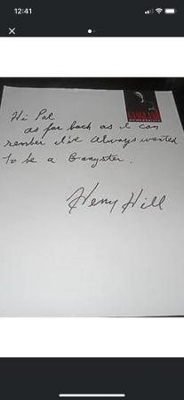 Image 3 of Henry Hill AUTHENTIC GENUINE signed autographed letter Goodf