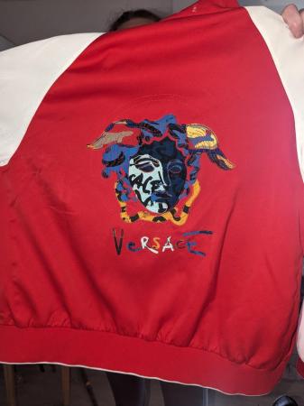 Image 1 of Versace jacket red and white zip up