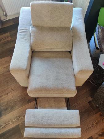 Image 3 of DFS Electric Recliner Armchair Light Grey