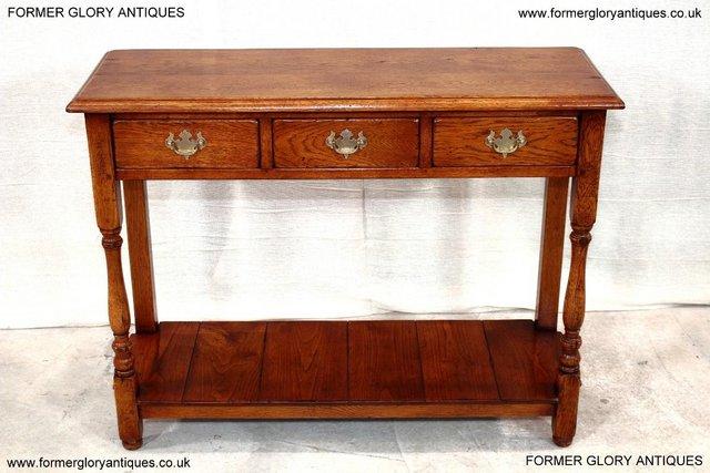 Image 71 of SOLID OAK HALL LAMP PHONE TABLE SIDEBOARD DRESSER BASE STAND