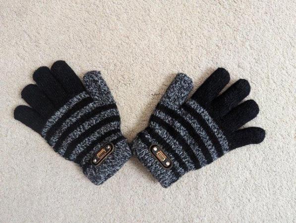 Image 3 of Mrs Glove, Kids Fleece Lined Wool Winter Gloves, Age 5-8