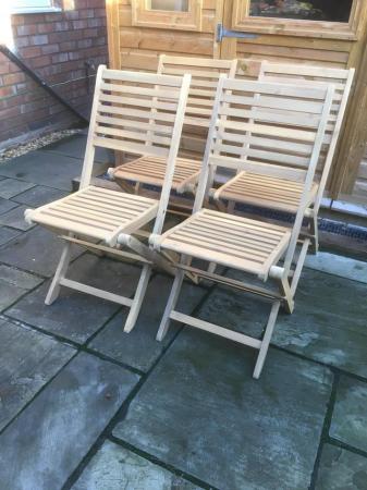 Image 3 of Four brand new and unused Newbury folding garden chairs.
