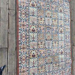 Preview of the first image of Gorgeous Louis de porters large vintage fringed floor rug.