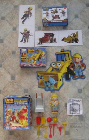 Image 1 of Bob the Builder Game & 2 Boxes of Jigsaw Puzzles