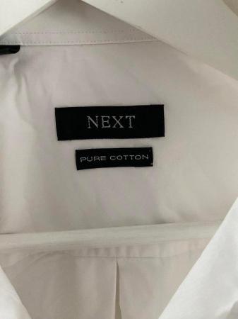 Image 3 of Next Men’s White formal long sleeve Shirt