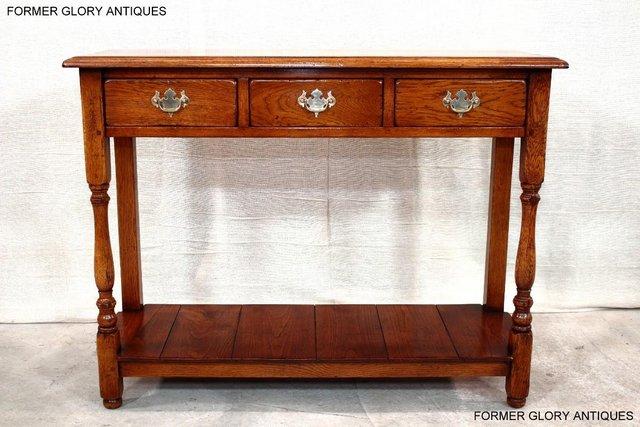 Image 48 of SOLID OAK HALL LAMP PHONE TABLE SIDEBOARD DRESSER BASE STAND