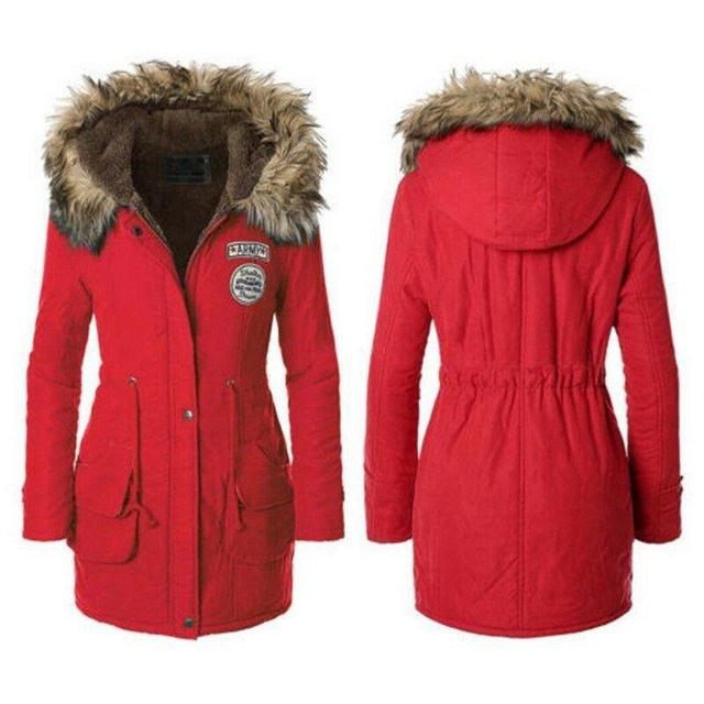 Preview of the first image of Brand New Red Hooded Jacket with Fleece Lining Size 14/16.