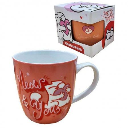 Image 3 of Porcelain Mug - Red Valentine's Simon's Cat Porcelain Mug.