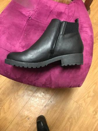 Image 2 of Black Ladies Ankle Boots, size 4/37.