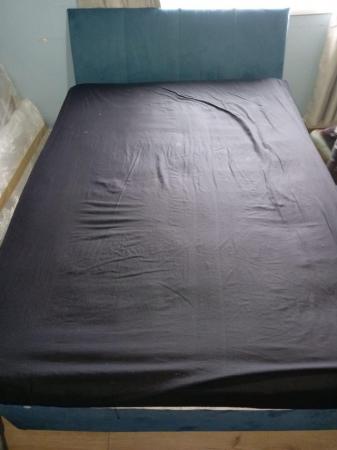Image 2 of Blue velvet storage bed