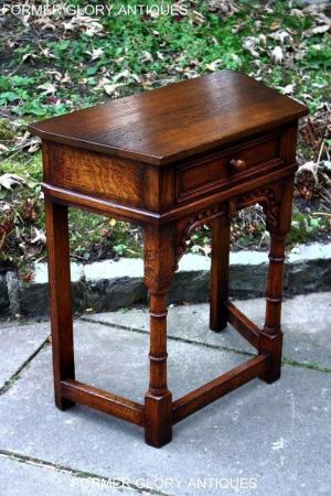 Image 5 of A TITCHMARSH AND GOODWIN OAK CANTED HALL TABLE LAMP STAND