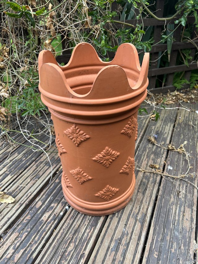 Preview of the first image of Terracotta Chimney Pot style planter approx 45cm.