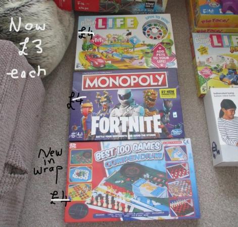 Image 3 of BOARD GAMES,fortnite momopoly,new compendium,pie face