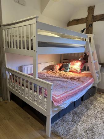 Image 2 of White Double Bunk Bed in solid wood