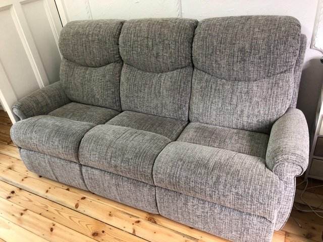 Preview of the first image of Three seater settee in grey.